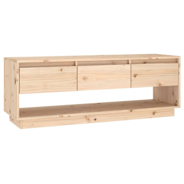 Mueble de TV de madera maciza de pino 110.5x34x40 cm M 2