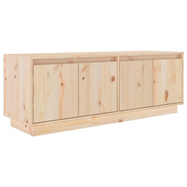 Mueble de TV de madera maciza de pino 110x34x40 cm M 2