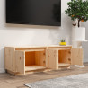 Mueble de TV de madera maciza de pino 110x34x40 cm 3