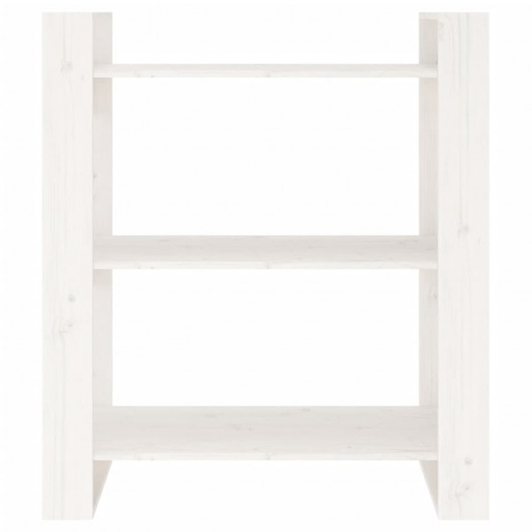 Estantería/divisor de espacios madera pino blanco 80x35x91 cm M 5