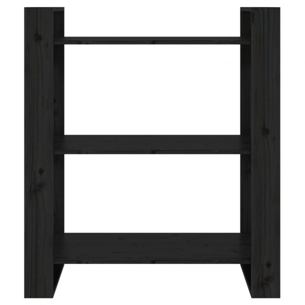 Estante/divisória 80x35x91 cm madeira de pinho maciça preto M 5