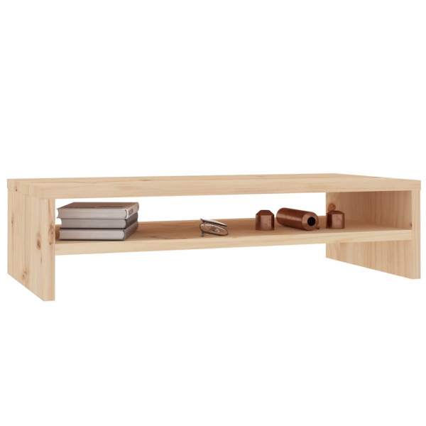 Soporte de monitor madera maciza de pino 50x24x13 cm M 4