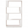 Estante/divisória 80x25x132 cm pinho maciço branco 5