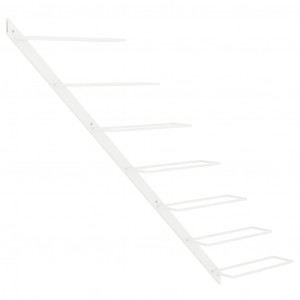 Garrafeira de parede para 7 garrafas metal branco H