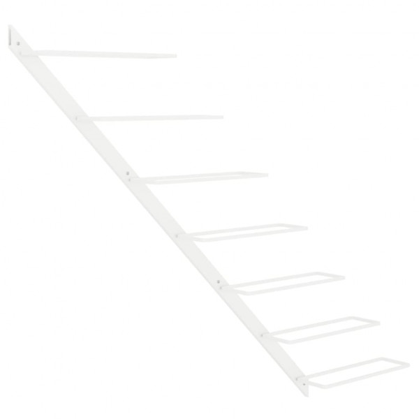 Garrafeira de parede para 7 garrafas metal branco M 2