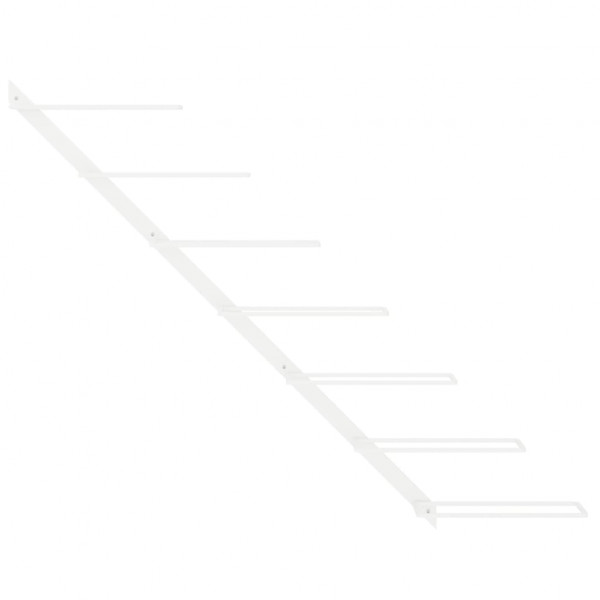 Garrafeira de parede para 7 garrafas metal branco M 4