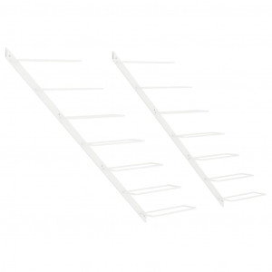 Garrafeira de parede para 7 garrafas metal branco H