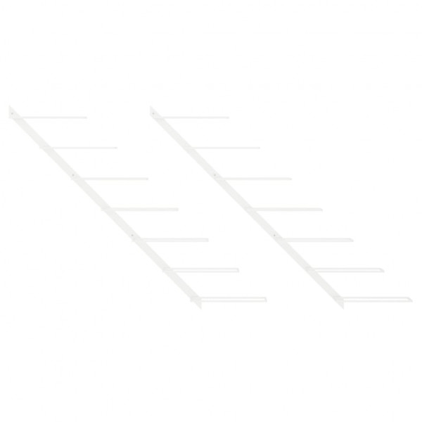 Botellero de pared para 7 botellas 2 unidades metal blanco M 4