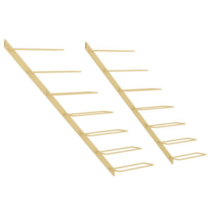 Garrafeira de parede para 7 garrafas metal dourado H