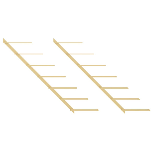 Garrafeira de parede para 7 garrafas metal dourado M 4
