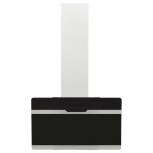 Campana extractora pared acero y vidrio templado negro 60 cm H