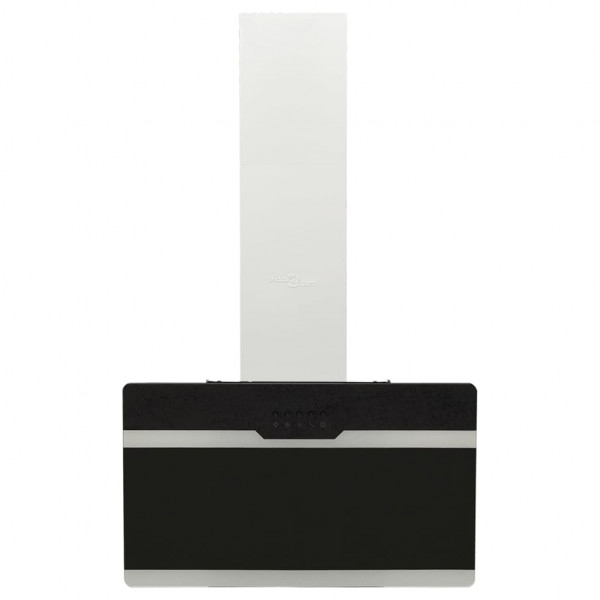 Campana extractora pared acero y vidrio templado negro 60 cm M 2