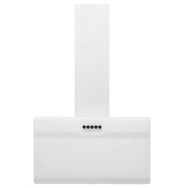 Campana extractora pared acero y vidrio templado blanco 60 cm M 2