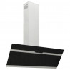 Campana extractora pared acero y vidrio templado negro 90 cm 1