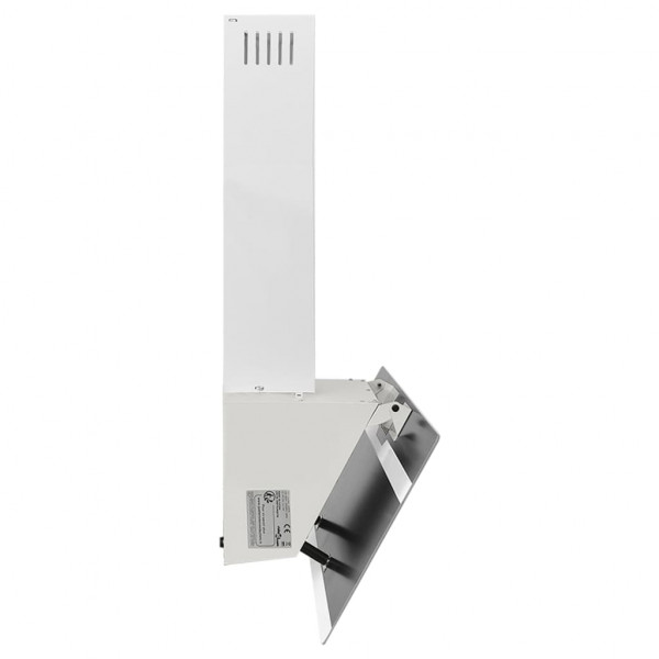 Campana extractora pared acero y vidrio templado blanco 90 cm M 3