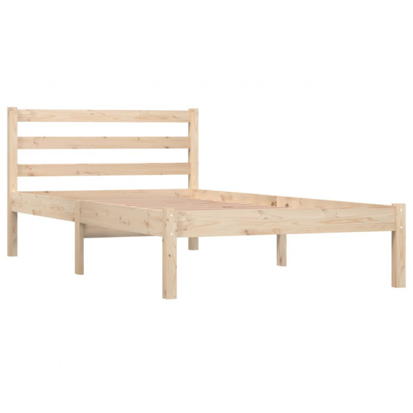 Estructura de cama madera maciza de pino individual 90x190 cm M 2