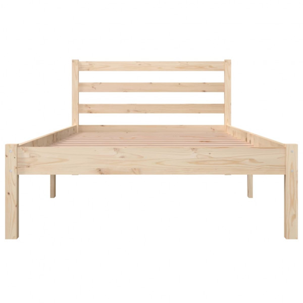 Estructura de cama madera maciza de pino individual 90x190 cm M 4
