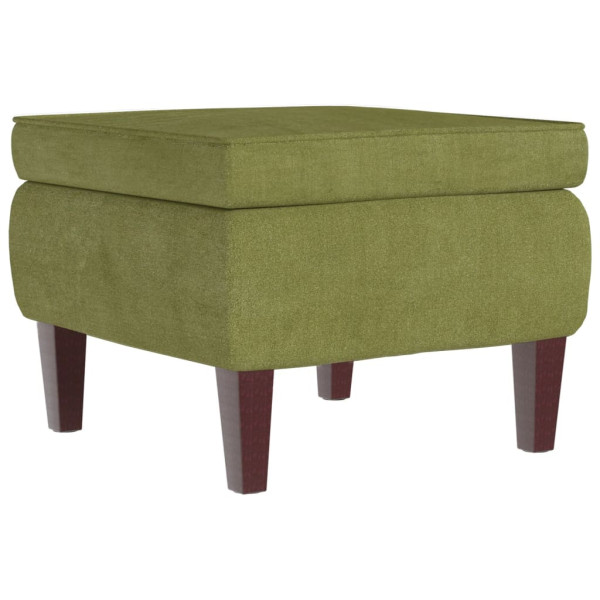 Taburete con patas de madera terciopelo verde claro M 2