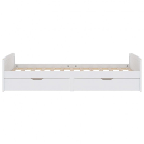 Estructura cama cajones madera maciza de pino blanco 90x200 cm M 5