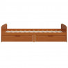Estructura cama cajones madera maciza de pino marrón 90x200 cm 5