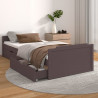 Estructura cama cajones madera de pino marrón oscuro 90x200 cm 1