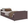 Estructura cama cajones madera de pino marrón oscuro 90x200 cm 2
