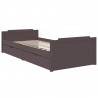 Estructura cama cajones madera de pino marrón oscuro 90x200 cm 3