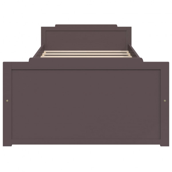 Estructura cama cajones madera de pino marrón oscuro 90x200 cm M 4