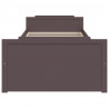 Estructura cama cajones madera de pino marrón oscuro 90x200 cm 4