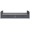 Estructura cama con cajones madera maciza de pino gris 90x200cm 5