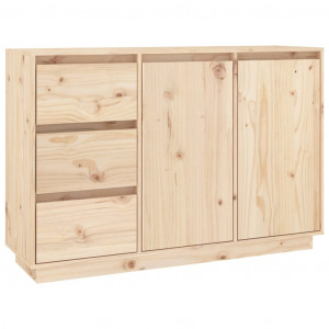 Aparador de madera maciza de pino 111x34x75 cm H