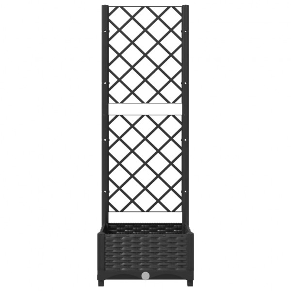 Vaso/floreira jardim c/ treliça 40x40x121.5 cm PP preto M 4