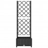 Vaso/floreira jardim c/ treliça 40x40x121.5 cm PP preto 4