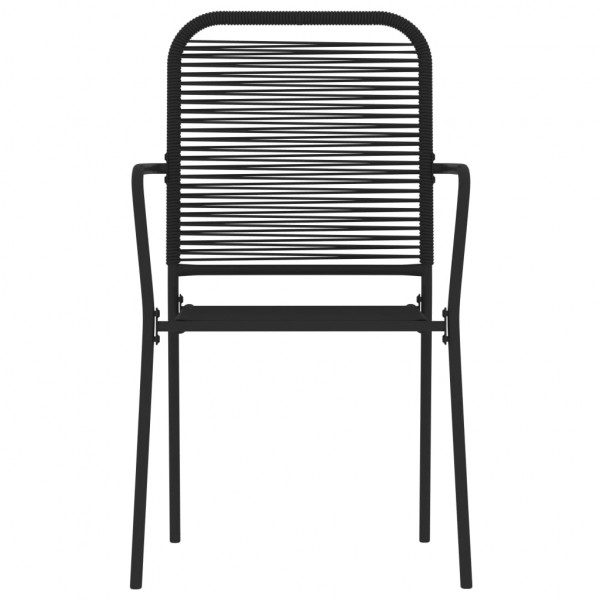 7 pcs conjunto de jantar para jardim preto M 5