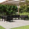 9 pcs conjunto lounge jardim com almofadões alumínio antracite 1