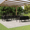 Set muebles de jardín 9 pzas y cojines aluminio gris antracita 1