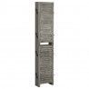 Biombo de 6 paneles de madera maciza gris 214x166 cm 3