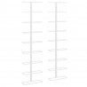 Garrafeira de parede para 9 garrafas 2 pcs ferro branco 2