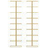 Garrafeira de parede para 9 garrafas 2 pcs ferro dourado 4