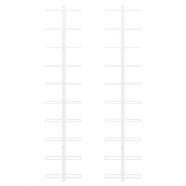 Garrafeira de parede para 10 garrafas metal branco M 4