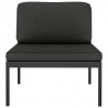 5 pcs conjunto lounge jardim com almofadões alumínio antracite 4