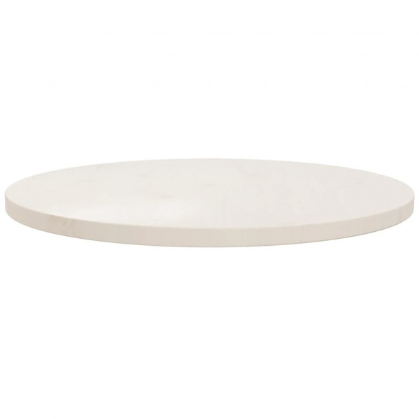 Tampo de mesa pinho maciço Ø60x2.5 cm branco M 2