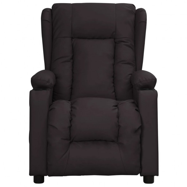Sillón elevable cuero sintético negro M 3