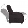 Sillón elevable cuero sintético negro 5