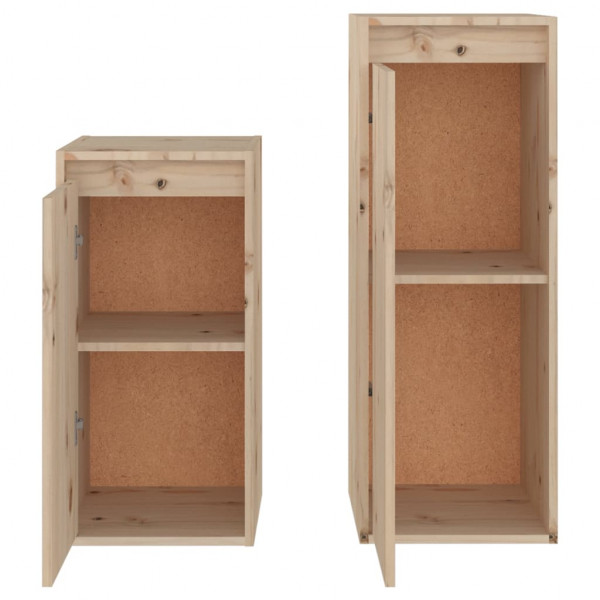 Muebles para TV 2 piezas madera maciza de pino M 4