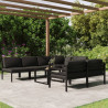 8 pcs conjunto lounge jardim com almofadões alumínio antracite 1
