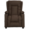 Sillón elevable cuero sintético marrón 3