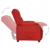 Sillón elevable cuero sintético rojo tinto 5