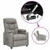 Poltrona elevatória tecido cinzento-claro 1