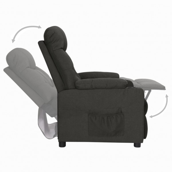 Sillón elevable tela negro M 5